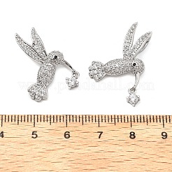 Pendenti in zirconi cubici trasparenti in micro pavè di ottone&nbsp;KK-G533-07A-P