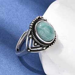 Anelli di barretta amazonite naturali&nbsp;RJEW-A084-06AS-08