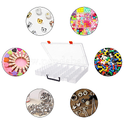 48 Gitter transparenter Aufbewahrungsbox-Organizer aus Polypropylen (PP).&nbsp;CON-WH0089-60A