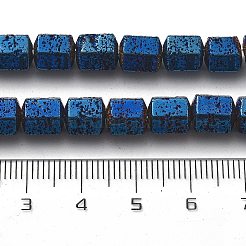 Hebras de cuentas de roca de lava natural galvanizada&nbsp;G-A251-A01-01J