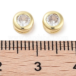 Messing mit einzelnen Schiebeanhängern aus Zirkonia&nbsp;KK-C051-27G-01