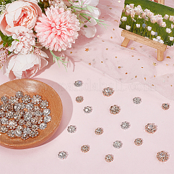 60 pezzo 4 stili zirconia cubica con cabochon in lega&nbsp;DIY-AR0004-03B