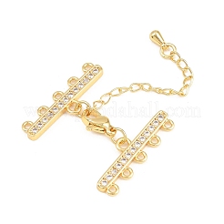 Messing Micro Pave Zirkonia Kettenverlängerer&nbsp;ZIRC-Q022-030G-NR