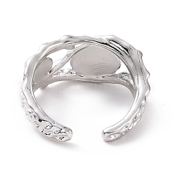 Anello polsino aperto ovale in plastica bling&nbsp;RJEW-D119-08P