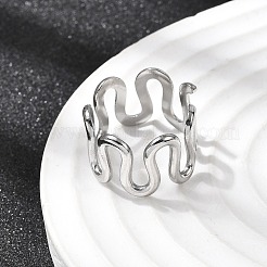 5 Stück offene Manschettenringe aus Edelstahl 304 für Damen&nbsp;RJEW-K313-04P