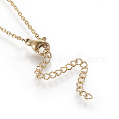 Colliers pendentif initiale en laiton&nbsp;NJEW-I230-24G-T