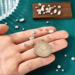 40 Stück 4 Stil 925 gewellte Abstandsperlen aus Sterlingsilber&nbsp;STER-TA0001-34
