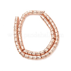 Fili di perle di roccia lavica naturale elettrodeposta&nbsp;G-G984-03RG