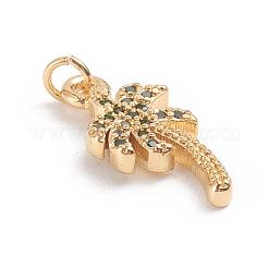 Pendentifs avec zircon cubiques à micro-pavés en laiton&nbsp;ZIRC-G165-01G