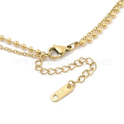 Colliers à chaîne avec pendentif en forme d'éventail en acier inoxydable 304&nbsp;NJEW-H044-06G
