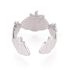 Verstellbare Manschettenringe aus 304er Edelstahl für Damen&nbsp;RJEW-N052-01P
