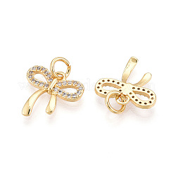 Breloques en laiton avec zircone cubique de micro pave&nbsp;KK-N257-43G