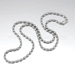 Anlaufgeschützte Kugelketten aus Edelstahl 304&nbsp;CHS-O006-C-2.4mm