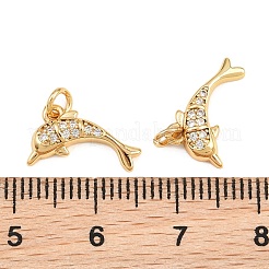 Latón micro pavimenta claro cubic zirconia encantos&nbsp;KK-Q085-04D-G