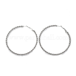Orecchini a cerchio in acciaio inossidabile 304&nbsp;EJEW-S250-02A-P