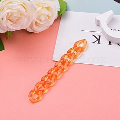 Chaînes gourmettes en acrylique transparent faites à la main&nbsp;AJEW-JB00833-04
