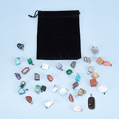 Pendentifs en pierres précieuses mixtes naturels et synthétiques&nbsp;G-SC0001-36