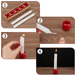 Bougeoir en porcelaine&nbsp;DJEW-WH0015-24A