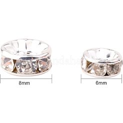 Messing versilbert Mittleren Osten Strass Zwischenperlen&nbsp;RB-PH0001-07S-NF