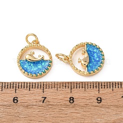 Pendants de résine de laiton&nbsp;RE-H001-01G-02