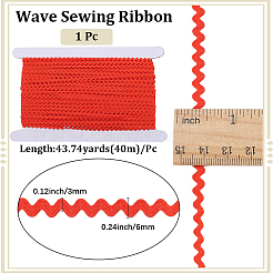 Ruban de bordure à franges ondulées en polyester de 40 m&nbsp;OCOR-GF0004-39E