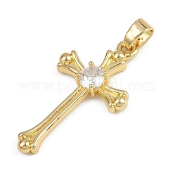 Colgante micropavé cubic zirconia de latón&nbsp;KK-Z123-23G-02