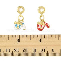 2 Stück 2 Farben Messing Emaille Europäische Anhänger&nbsp;KK-FS0001-81