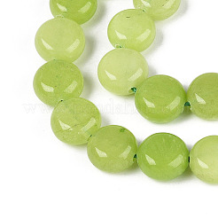 Gefärbt natürlichen weißen Jade Perlen Stränge&nbsp;G-T143-16J