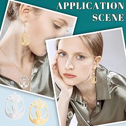 8 pièce 4 styles 201 pendentifs en acier inoxydable&nbsp;STAS-UN0033-89