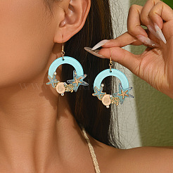 Boucles d'oreilles en alliage émaillé&nbsp;WGF042D-01