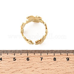 5 bague manchette ouverte en acier inoxydable 304 pour femme&nbsp;RJEW-K313-11G