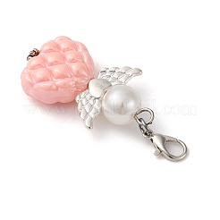 Adornos colgantes de ángel de plástico con perlas y acrílico&nbsp;HJEW-JM03466