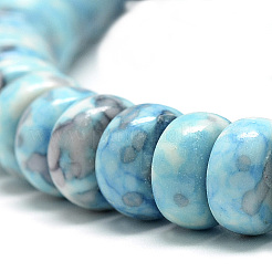 Oceano sintetico perle di giada bianca fili&nbsp;G-S257-5x10mm-02