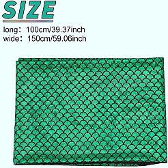 Funkelnder Spandex-Meerjungfrau-bedruckter Fischschuppenstoff mit Hologramm&nbsp;AJEW-WH0118-07B