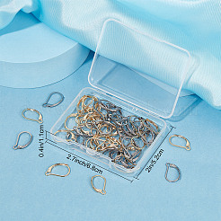 60 pieza de accesorios para pendientes de palanca de acero inoxidable 304 de 2 colores&nbsp;STAS-SC0004-62