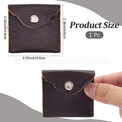 1 quadratische Ring-Aufbewahrungstaschen aus Leder mit Druckknopf&nbsp;ABAG-CL0001-23
