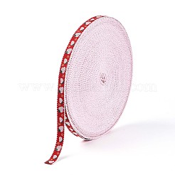 Ruban fraise en polyester&nbsp;OCOR-T016-04C
