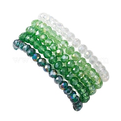5 Stück Stretch-Armband aus Glas und natürlichen Süßwasserzuchtperlen für Damen&nbsp;BJEW-JB13521