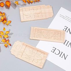 Natürliches Massivholz geschnitzt Onlay Applique Handwerk&nbsp;WOOD-FH0001-10