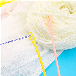 100 Stück Garnstricknadeln aus Kunststoff&nbsp;SENE-SP0001-01