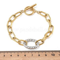 Zweifarbige Gliederarmbänder aus Edelstahl 304&nbsp;BJEW-P396-01E-A