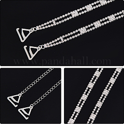 Bretelles de soutien-gorge antidérapantes en alliage strass&nbsp;AJEW-WH20054-199A