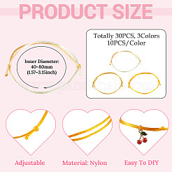 30 pièce de fil de nylon bicolore pour la confection de bracelets&nbsp;BJEW-TAC0070