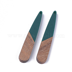 Pendentifs en bois de résine et de noyer&nbsp;X-RESI-S358-40I