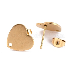 Boucles d'oreilles à tige en acier inoxydable 304 avec placage ionique (IP)&nbsp;X-EJEW-O104-15G