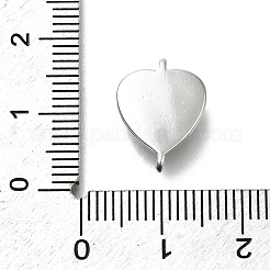 Maglie a forma di cuore con fiore in ottone&nbsp;KK-K400-49P-03