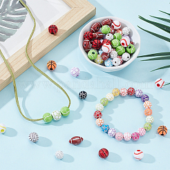 300pcs 15 styles de perles acryliques de style artisanal&nbsp;MACR-PA0001-50