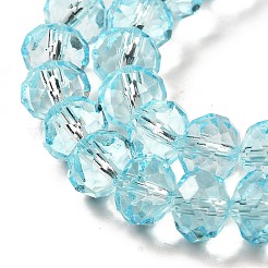 Brins de perles de verre de peinture de cuisson transparente&nbsp;DGLA-A034-T8mm-D12