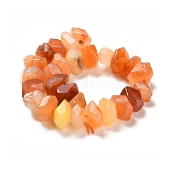 Natürliche orangefarbene Botswana-Achatperlenstränge&nbsp;G-N327-05-19