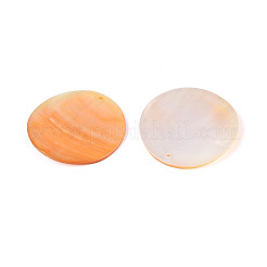 Natürliche gelbe Muschelanhänger&nbsp;BSHE-T014-36B